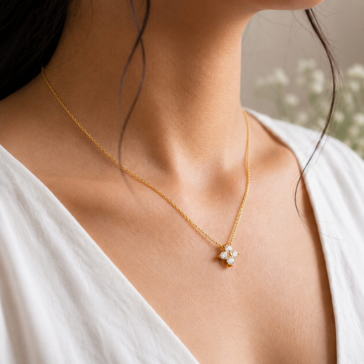 Alyssa Clover Necklace